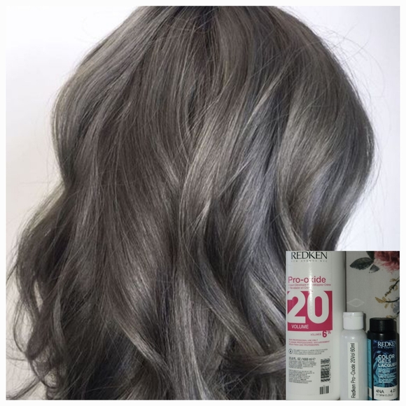 Redken Color Gels Lacquers Color Kit: 4NA Storm Cloud & Pro-Oxide Developer - Picture 1 of 3